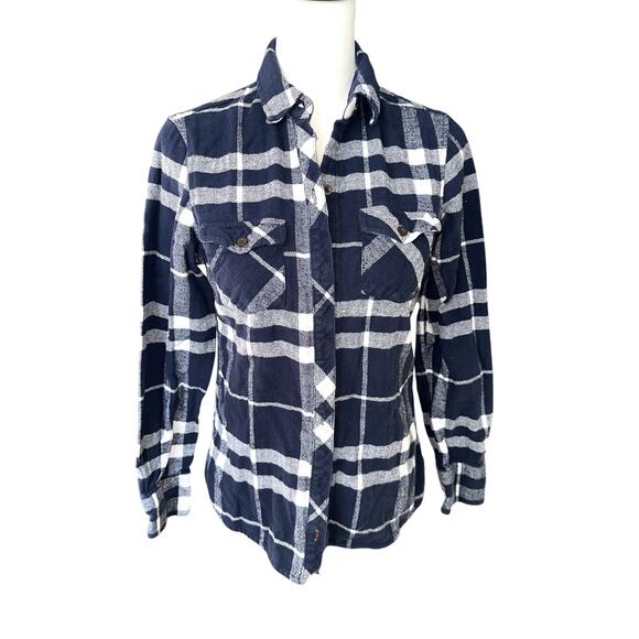 Field and Stream Women's Blue and white Flannel  Small - Picture 1 of 4